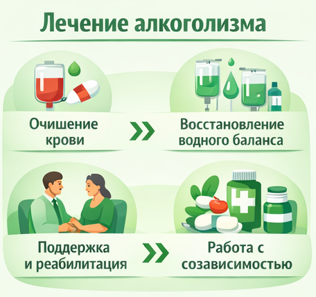 лечение алкоголизма в Соликамске этапы